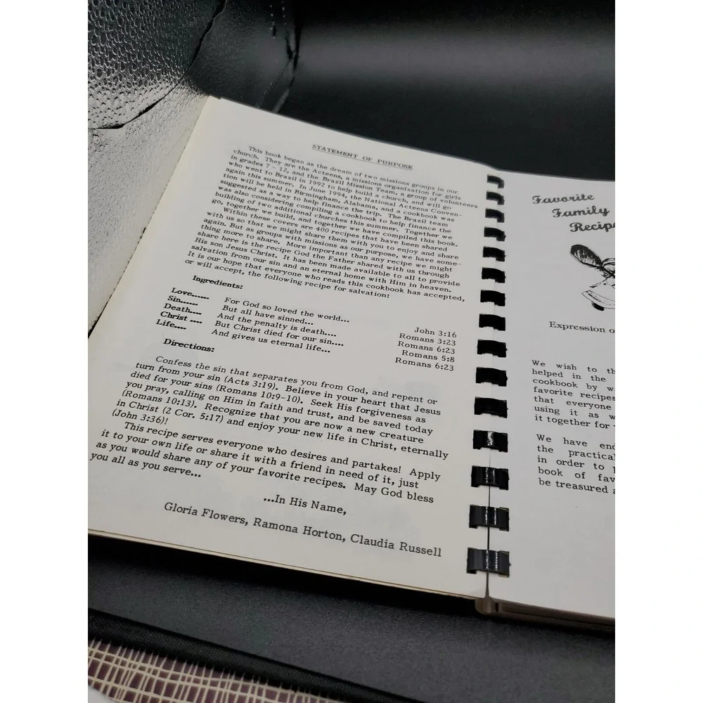 Cookbook spiral bound A Book of Favorite Recipes by Love Memorial Church NC Gold
